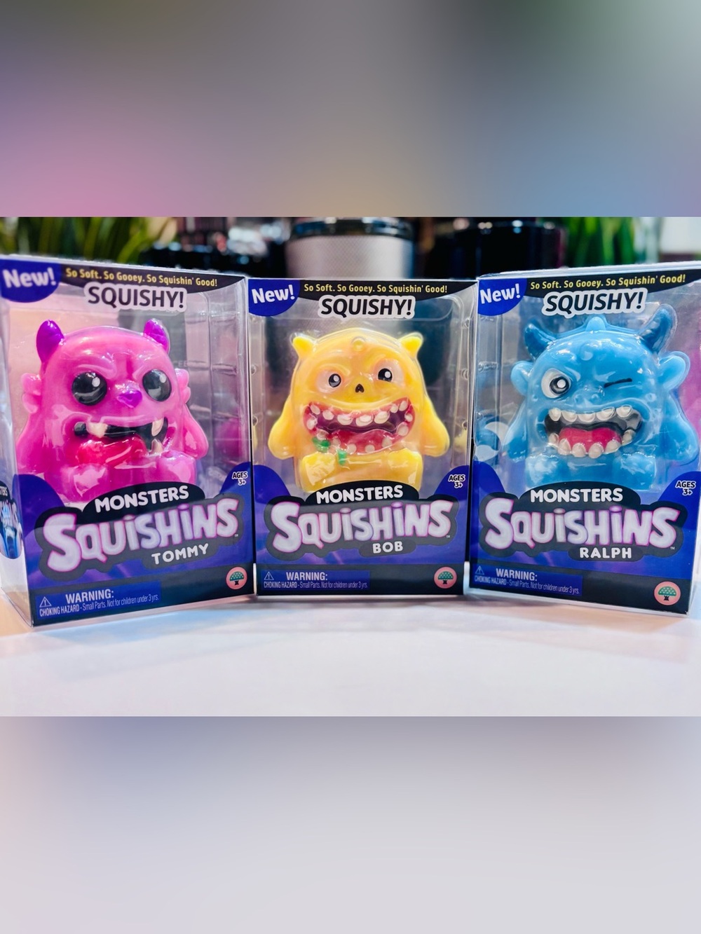 Squishins Monsters: “Bob, Tommy, & Ralph”